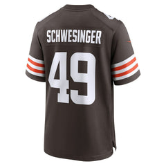NFL Carson Schwesinger Cleveland Browns 2025 NFL Draft Game Jersey - Brown