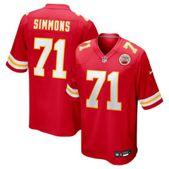 NFL Josh Simmons Kansas City Chiefs 2025 NFL Draft First Round Pick Game Jersey - Red