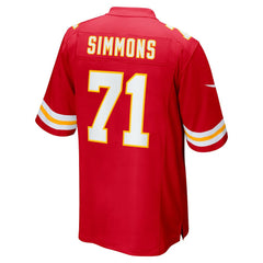 NFL Josh Simmons Kansas City Chiefs 2025 NFL Draft First Round Pick Game Jersey - Red