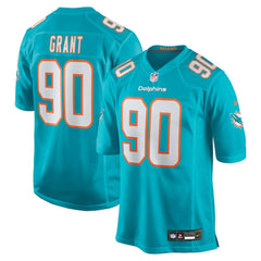 NFL Kenneth Grant Miami Dolphins 2025 NFL Draft First Round Pick Game Jersey - Aqua