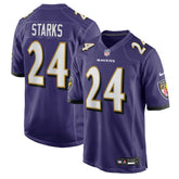 NFL Malaki Starks Baltimore Ravens 2025 NFL Draft First Round Pick Game Jersey - Purple