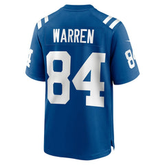 NFL Tyler Warren Indianapolis Colts 2025 NFL Draft First Round Pick Game Jersey - Royal