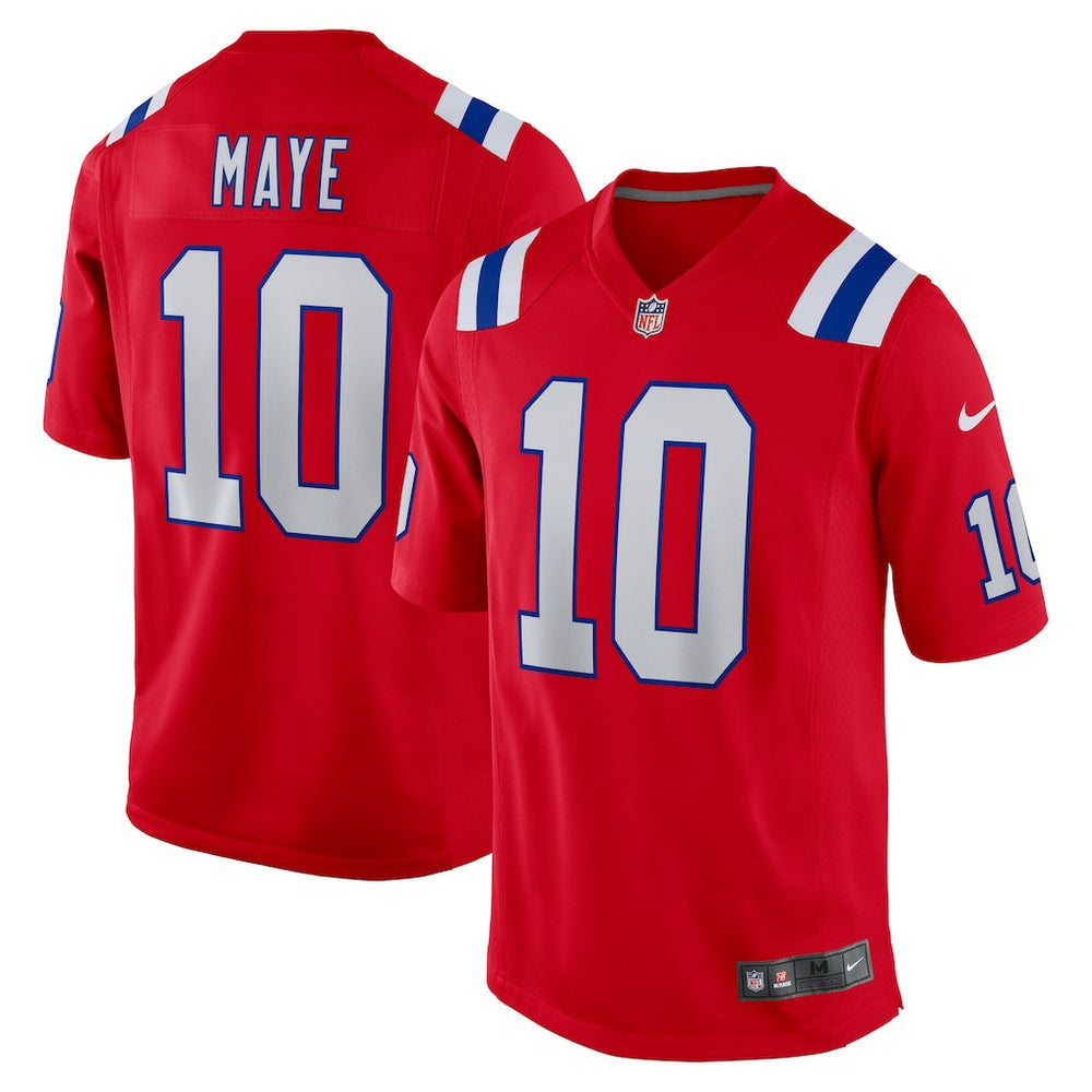NFL Drake Maye New England Patriots Player Game Jersey - Red