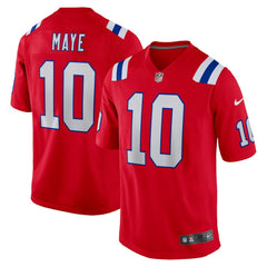 NFL Drake Maye New England Patriots Player Game Jersey - Red