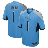 NFL Cameron Ward Tennessee Titans 2025 NFL Draft First Round Pick Game Jersey - Light Blue