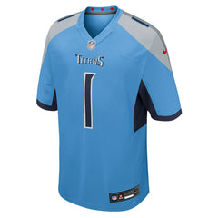 NFL Cameron Ward Tennessee Titans 2025 NFL Draft First Round Pick Game Jersey - Light Blue