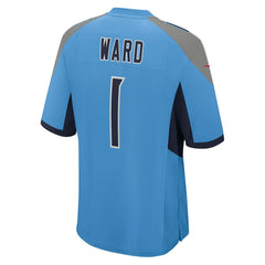 NFL Cameron Ward Tennessee Titans 2025 NFL Draft First Round Pick Game Jersey - Light Blue