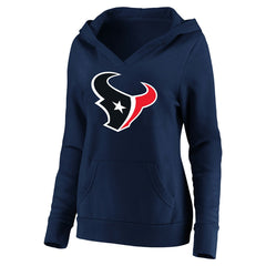 C.J. Stroud Houston Texans Women's Plus Size Player Name & Number V-Neck Pullover Hoodie Navy