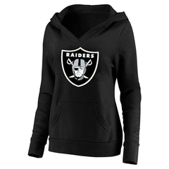 Maxx Crosby Las Vegas Raiders Women's Plus Size Player Name & Number V-Neck Pullover Hoodie Black
