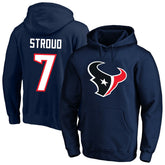 C.J. Stroud Houston Texans Big & Tall Name & Number Fleece Pullover Hoodie Navy