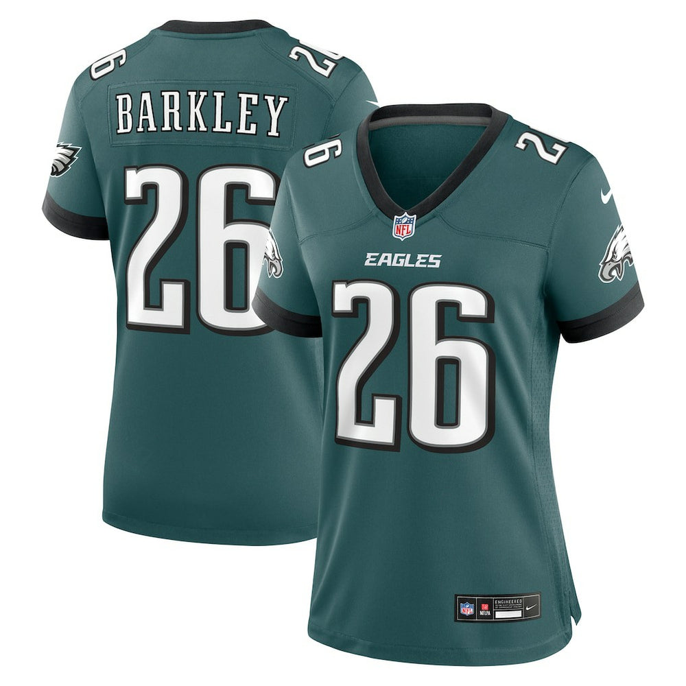 NFL Saquon Barkley Philadelphia Eagles Women's Game Player Jersey - Midnight Green