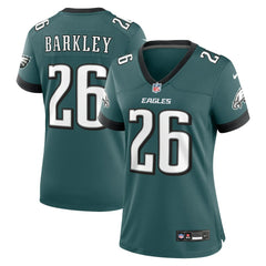 NFL Saquon Barkley Philadelphia Eagles Women's Game Player Jersey - Midnight Green