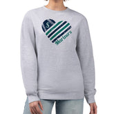Seattle Mariners G-III 4Her by Carl Banks Women's Heart Logo Fleece Pullover Sweatshirt - Heather Gray Pullover