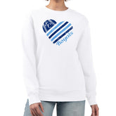 Kansas City Royals G-III 4Her by Carl Banks Women's Heart Logo Fleece Pullover Sweatshirt - White Pullover