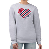 Los Angeles Angels G-III 4Her by Carl Banks Women's Heart Logo Fleece Pullover Sweatshirt - Heather Gray Pullover