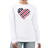 Cleveland Guardians G-III 4Her by Carl Banks Women's Heart Logo Fleece Pullover Sweatshirt - White Pullover
