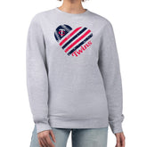 Minnesota Twins G-III 4Her by Carl Banks Women's Heart Logo Fleece Pullover Sweatshirt - Heather Gray Pullover