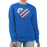 New York Mets G-III 4Her by Carl Banks Women's Heart Logo Fleece Pullover Sweatshirt - Royal Pullover