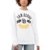 San Diego Padres G-III 4Her by Carl Banks Women's Team Logo Fleece Pullover Sweatshirt - White Pullover