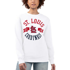 St. Louis Cardinals G-III 4Her by Carl Banks Women's Team Logo Fleece Pullover Sweatshirt - White Pullover