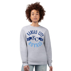 Kansas City Royals G-III 4Her by Carl Banks Women's Team Logo Fleece Pullover Sweatshirt - Heather Gray Pullover