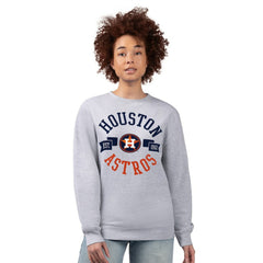 Houston Astros G-III 4Her by Carl Banks Women's Team Logo Fleece Pullover Sweatshirt - Heather Gray Pullover