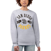 San Diego Padres G-III 4Her by Carl Banks Women's Team Logo Fleece Pullover Sweatshirt - Heather Gray Pullover