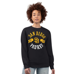 San Diego Padres G-III 4Her by Carl Banks Women's Team Logo Fleece Pullover Sweatshirt - Black Pullover