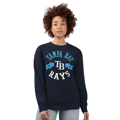 Tampa Bay Rays G-III 4Her by Carl Banks Women's Team Logo Fleece Pullover Sweatshirt - Navy Pullover