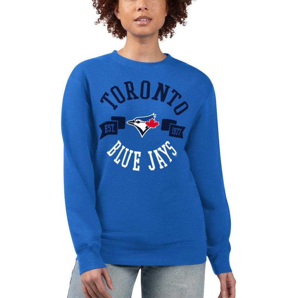 Toronto Blue Jays G-III 4Her by Carl Banks Women's Team Logo Fleece Pullover Sweatshirt - Royal Pullover