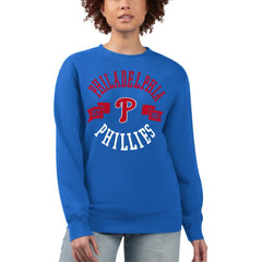 Philadelphia Phillies G-III 4Her by Carl Banks Women's Team Logo Fleece Pullover Sweatshirt - Royal Pullover