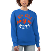 New York Mets G-III 4Her by Carl Banks Women's Team Logo Fleece Pullover Sweatshirt - Royal Pullover