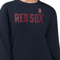 Boston Red Sox G-III 4Her by Carl Banks Women's Dot Print Team Logo Fleece Pullover Sweatshirt - Navy Pullover