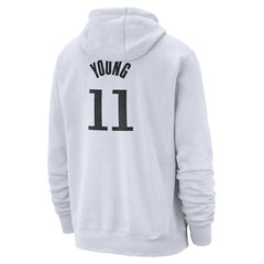 Trae Young Atlanta Hawks 2024/25 Name & Number Pullover Hoodie White