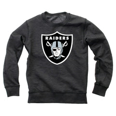 Las Vegas Raiders Wes & Willy Youth Reversible Fleece Pullover Sweatshirt Black
