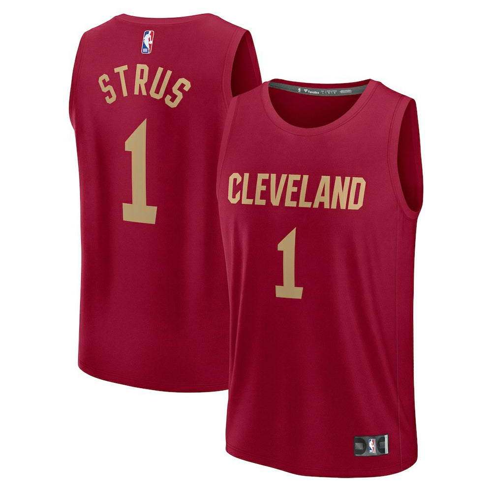 Max Strus Cleveland Cavaliers Fast Break Player Jersey Icon Editi- Wine