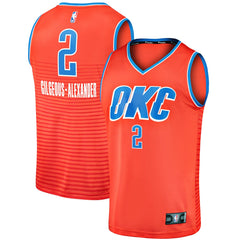NBA Shai Gilgeous-Alexander Oklahoma City Thunder Fast Break Player Jersey - Statement Edition - Orange