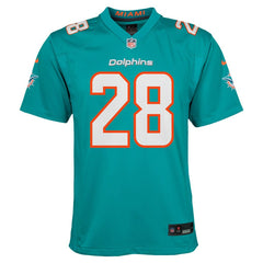 De’Von Achane Miami Dolphins Youth Game Jersey Aqua