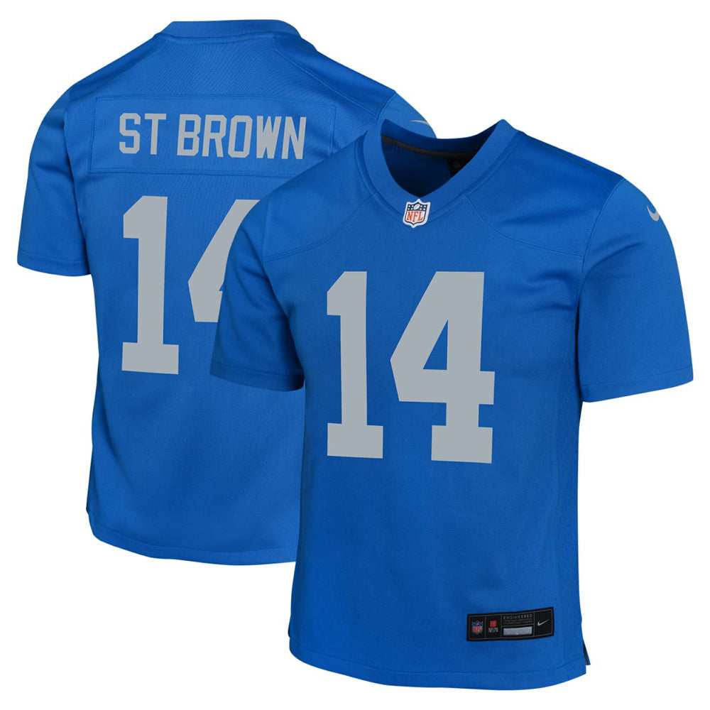NFL Amon-Ra St. Brown Detroit Lions Youth Game Jersey - Blue