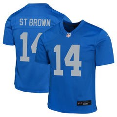 NFL Amon-Ra St. Brown Detroit Lions Youth Game Jersey - Blue