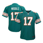 Jaylen Waddle Miami Dolphins Youth Game Jersey Aqua