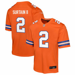 NFL Patrick Surtain II Denver Broncos Youth Game Jersey - Orange