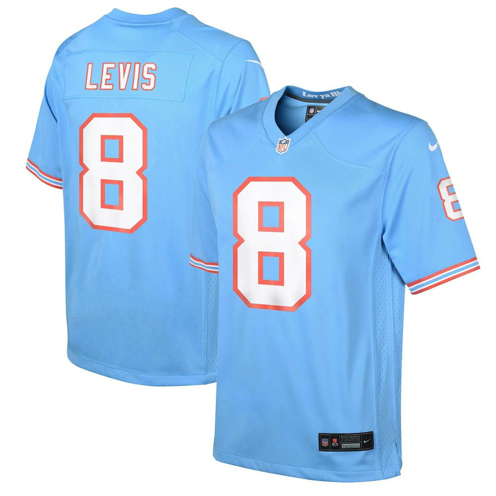 NFL Will Levis Tennessee Titans Youth Game Jersey - Light Blue