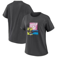 Arizona Diamondbacks WEAR by Erin Andrews Women's Domestic Box Color Boyfriend T-Shirt - Charcoal T-shirts