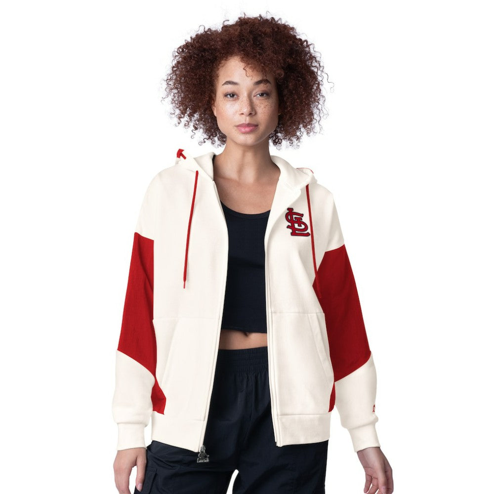 St. Louis Cardinals Starter Women's Scrimmage Full-Zip Hoodie - White Hoodies