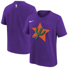 Phoenix Suns Youth 2025/26 City Edition Essential Logo T-Shirt Purple