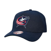 NHL Columbus Blue Jackets Mitchell & Ness Core Team Ground Pro Adjustable Hat - Navy