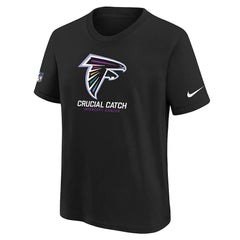 Atlanta Falcons Youth 2024 NFL Crucial Catch T-Shirt Black