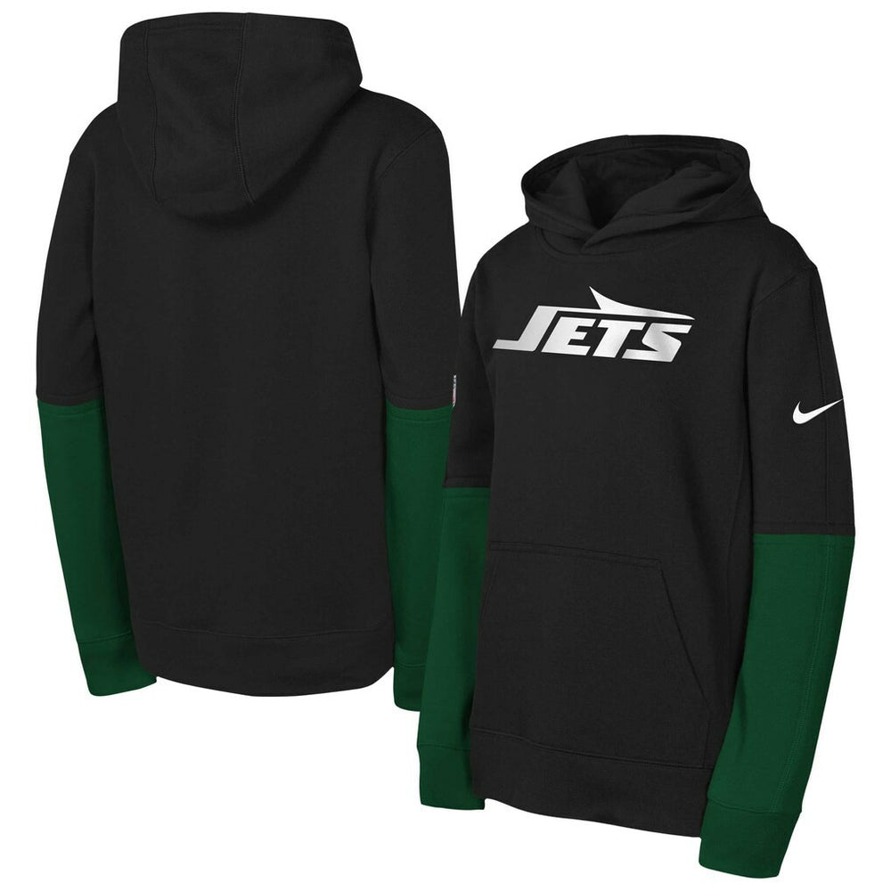 New York Jets Youth Club Pullover Hoodie Black