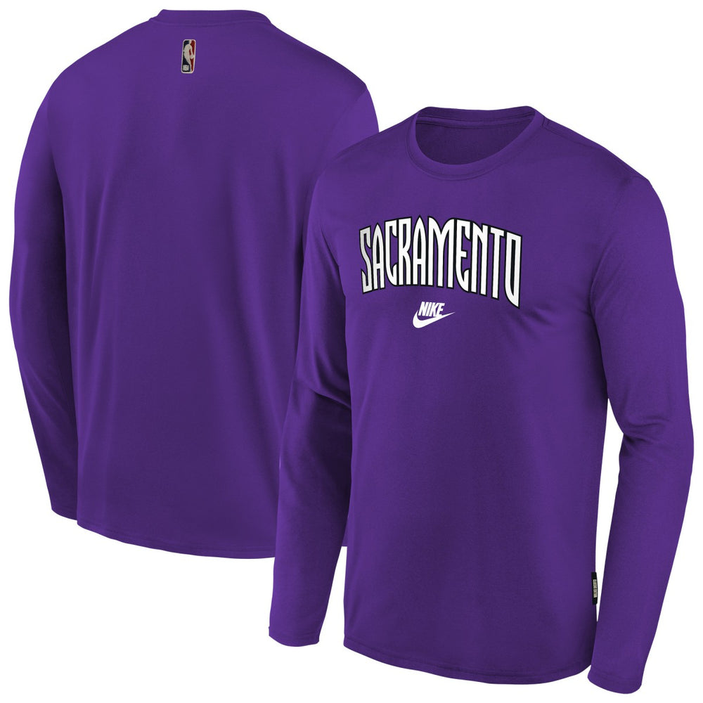 Sacramento Kings Youth Hardwood Classics Long Sleeve T-Shirt Purple
